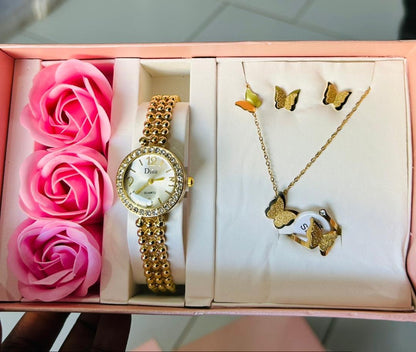 Coffret Cadeau 🎁 Femme - montre et Bijoux