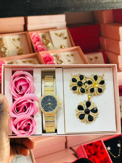 Coffret Cadeau 🎁 Femme - montre et Bijoux