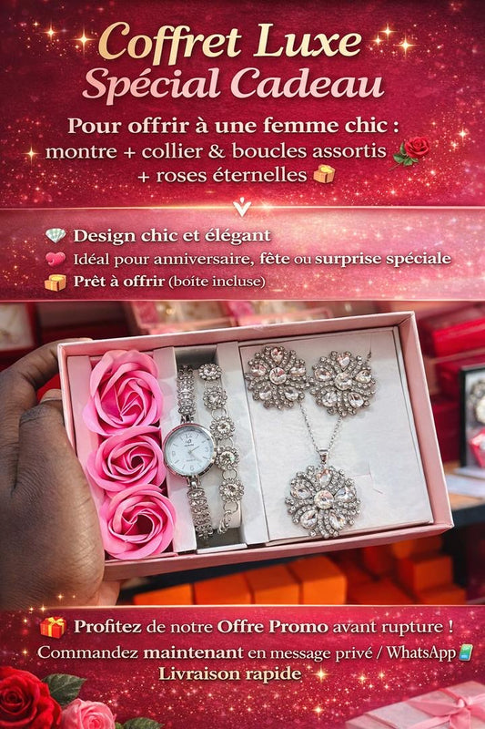 Coffret Cadeau 🎁 Femme - montre et Bijoux