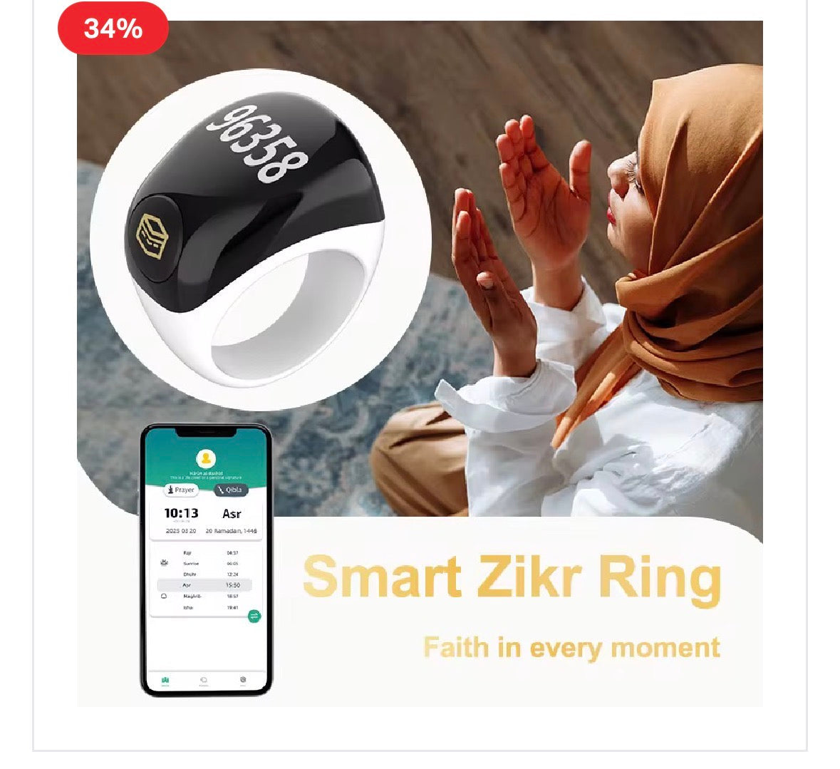 Bague Zikr Tasbih À 11000